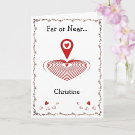 You Are Here Folded Greeting Card Karte