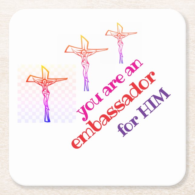 You are Jesus' Ambassador Tote Rechteckiger Pappuntersetzer (Vorderseite)