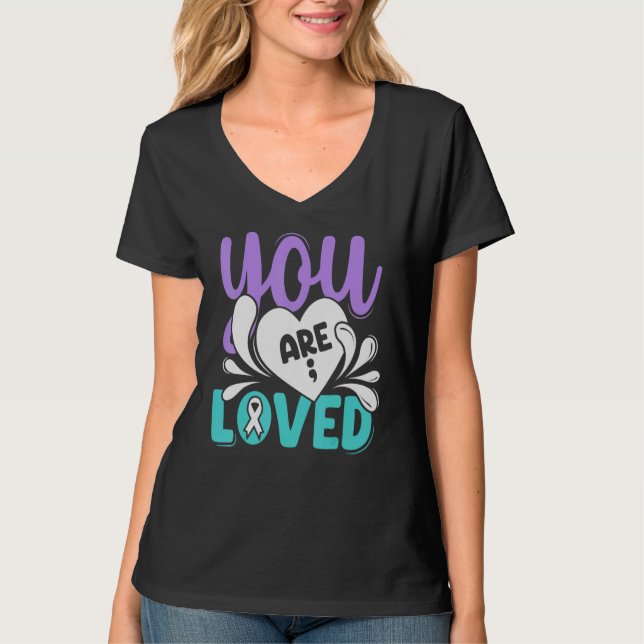 You Are Love Matching Suicide Prevention Awareness T-Shirt (Vorderseite)