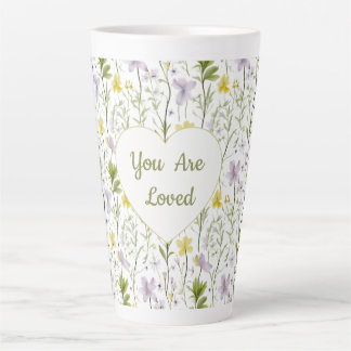 You Are Loved Floral Heart Mug Milchtasse