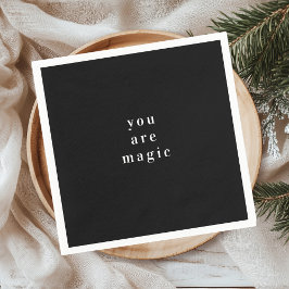 "You are Magic" Black Christmas Napkin | festlich Serviette