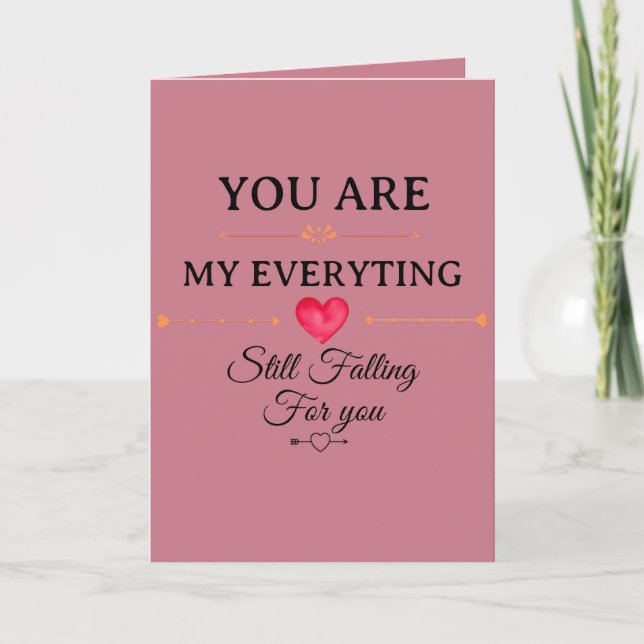 You Are My Everything – Romantic Love Quote Wall  Karte (Vorderseite)