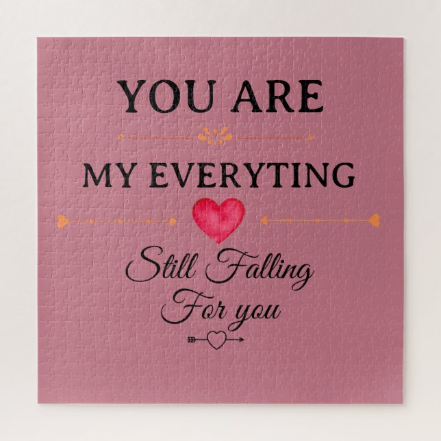 You Are My Everything – Romantic Love Quote Wall  Puzzle (Vertikal)