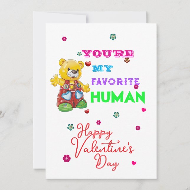 You are my favorite human Valentine's day  Karte (Vorderseite)