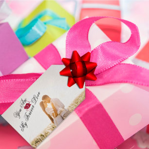 „You Are My Forever Love“ Rote Rose Elegantes Foto Geschenkanhänger