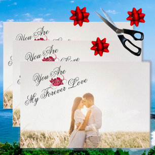 "You are my Forever Love" Rote Rose Elegantes Foto Seidenpapier