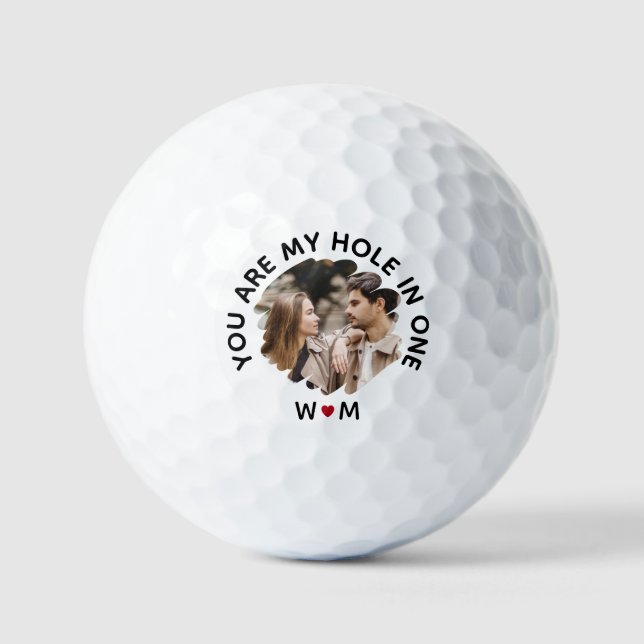 You Are My Hole in One – Custom Couple Photo Golfball (Vorderseite)