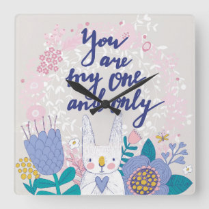 You Are My One And Only Quadratische Wanduhr