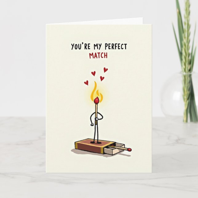 You Are My Perfect Match Card Karte (Vorderseite)