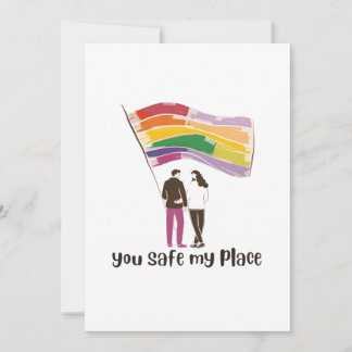 You Are My Safe Place – LGBTQ Pride Love Sticker Einladung