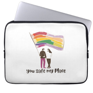 You Are My Safe Place – LGBTQ Pride Love Sticker Laptopschutzhülle