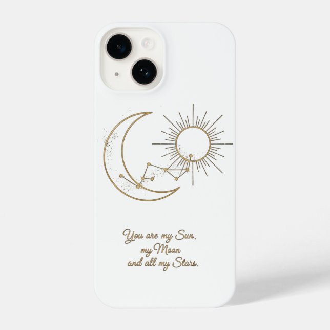 You are my Sun Moon and Stars Phone Case - Minimal iPhone Hülle (Rückseite)