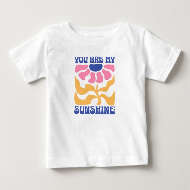 You Are My Sunshine Cute Inspirational Quote Baby T-shirt (Vorderseite)