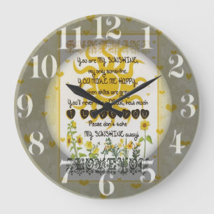 You are my sunshine. große wanduhr