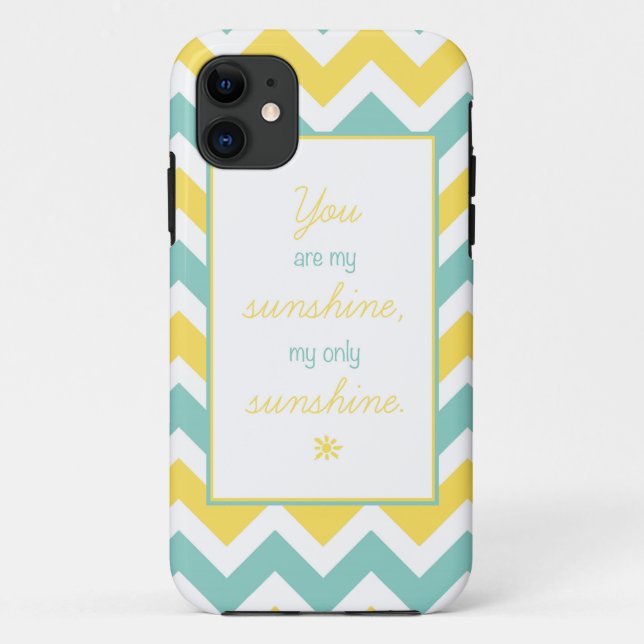 "You are My Sunshine" Zickzack Fall Case-Mate iPhone Hülle (Rückseite)
