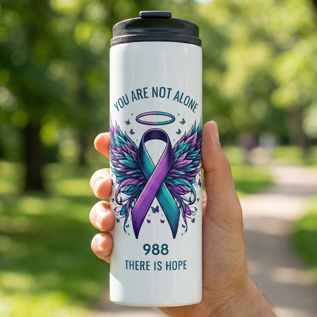 You Are Not Alone 988 Suicide Prevention Walk Hope Thermosbecher (988 Lifeline Suicide Prevention Awareness Tumbler)