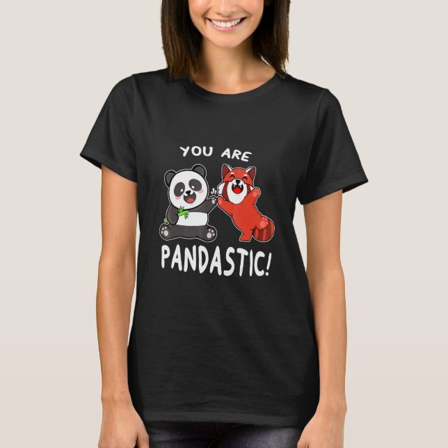 You Are Pandastic Red Panda   Wildlife Animal T-Shirt (Vorderseite)