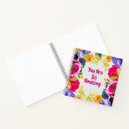 You Are So Amazing Watercolor Floral Notizbuch