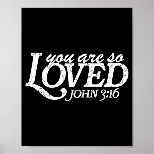 You Are So Loved Christian Verse Valentine's Day B Poster (Vorne)