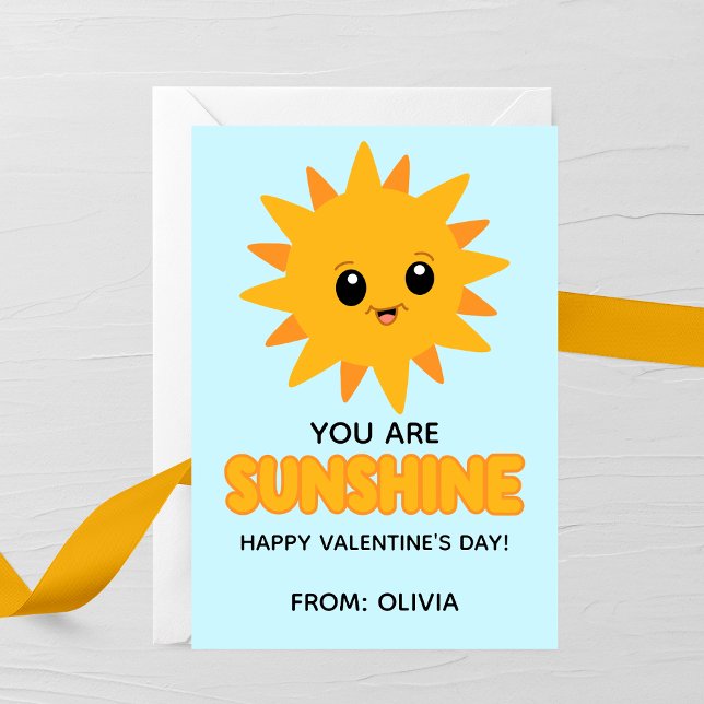 You Are Sunshine Kids Valentine Card Mitteilungskarte (Von Creator hochgeladen)