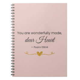 You Are Wonderfully Made – Psalm 139:14 Notebook Notizblock