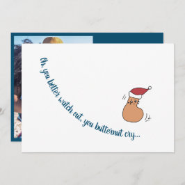 "You Butternut Cry" Flat Foto Weihnachtskarte Feiertagskarte