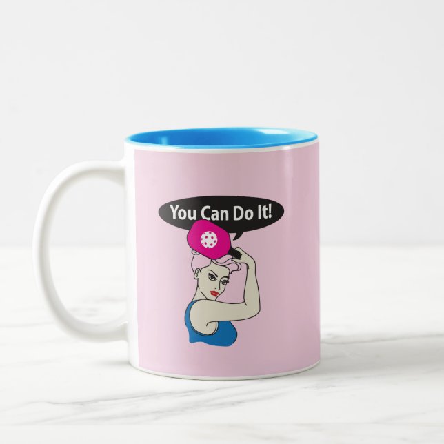 You Can Do It Pickleball (W) Zweifarbige Tasse (Links)