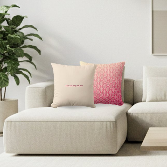 You Can Rely on Me Minimal Pattern & Quote Design Kissen (Von Creator hochgeladen)