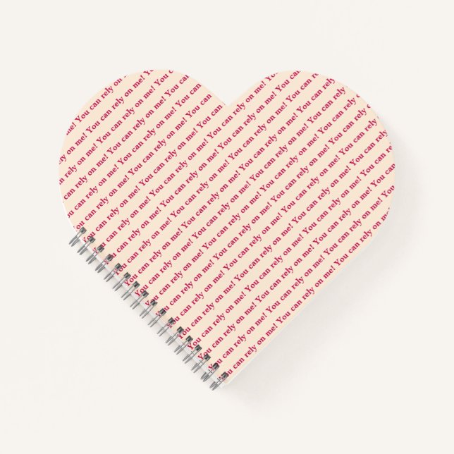You Can Rely on Me Minimal Pattern & Quote Design Notizbuch (Vorderseite)
