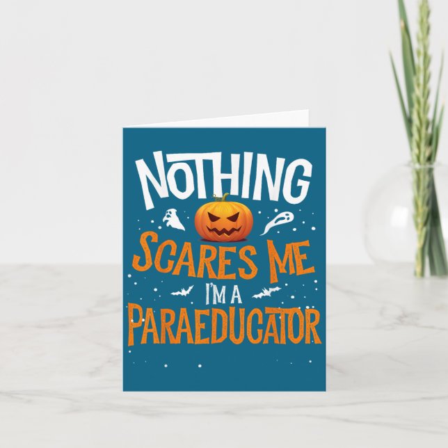 You Cannot E Me I'm A Paraeducator Halloween Para  Karte (Vorderseite)