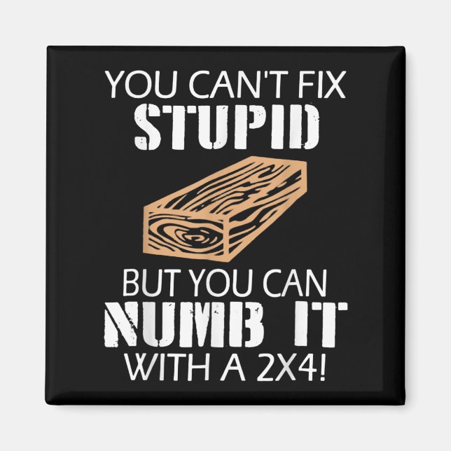 You Can't Fix Stud But You Can Numb It With A 2x4  Magnet (Vorne)