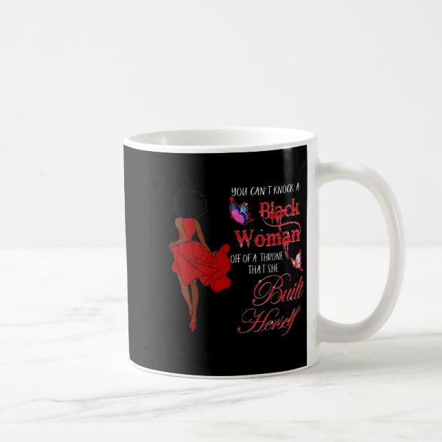 You Can't Knock A Black Woman Out Women Gift Tee M Kaffeetasse (Rechts)
