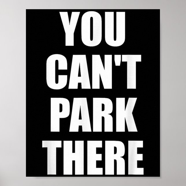 You Cant Park Es Funny Virgin Auto Meme Sarcasm Poster (Vorne)