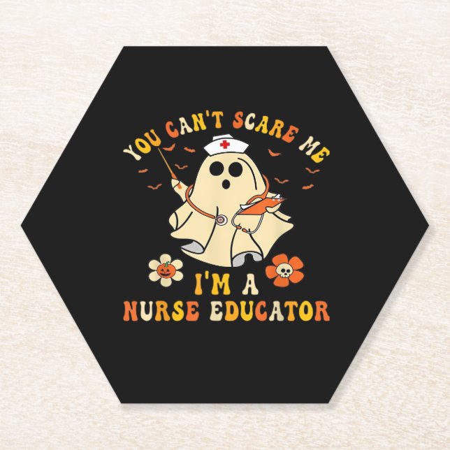 You Can'T Scare Me I'M A Nurse Educator Teacher Ha Untersetzer (Vorderseite)