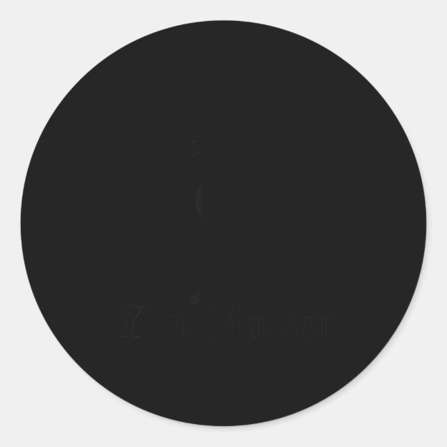 You Cat Suicide Prevention Awareness Be Strong Men Runder Aufkleber (Vorderseite)