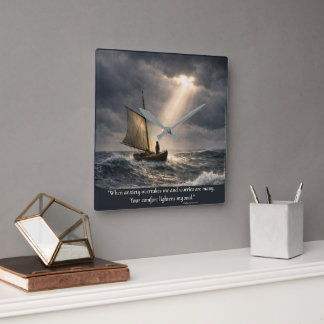 You Comfort My Soul Quadratische Wanduhr