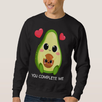 You Complete Me  Avocado Couples Valentines Sweatshirt