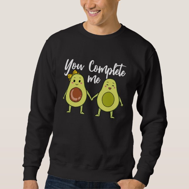 You Complete Me Valentines Day Vegan Couple Sweatshirt (Vorderseite)