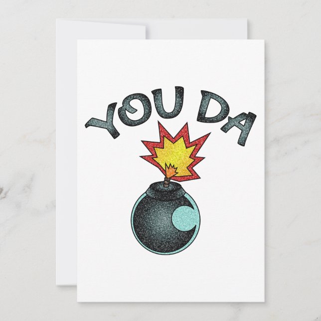 You Da Glitzer Bomb Einladung (Vorderseite)