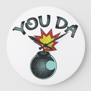 You Da Glitzer Bomb Große Wanduhr