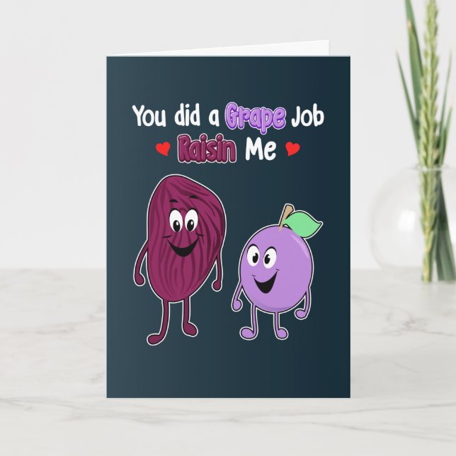You Did a Grape Job Funny Father's Day Karte (Vorderseite)