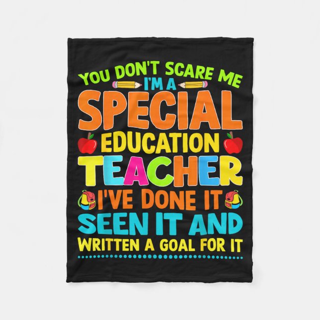 You Don't E Me I'm A Special Education Teacher Men Fleecedecke (Vorderseite)