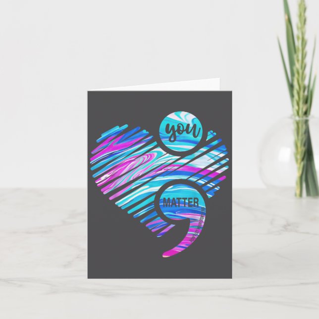 You Don't Let Your Story End Suicide Prevention He Karte (Vorderseite)