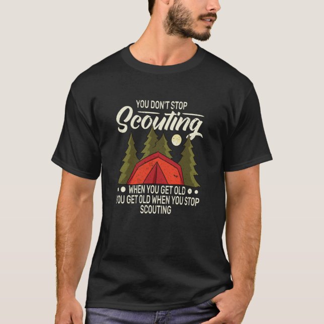 You don't Stop for Old Man backpacking camping and T-Shirt (Vorderseite)