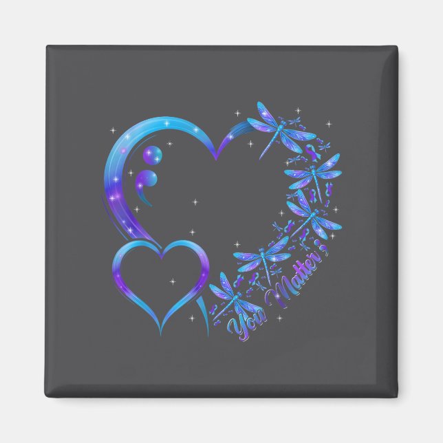You Dragonfly Suicide Prevention Awareness Men Wom Magnet (Vorne)