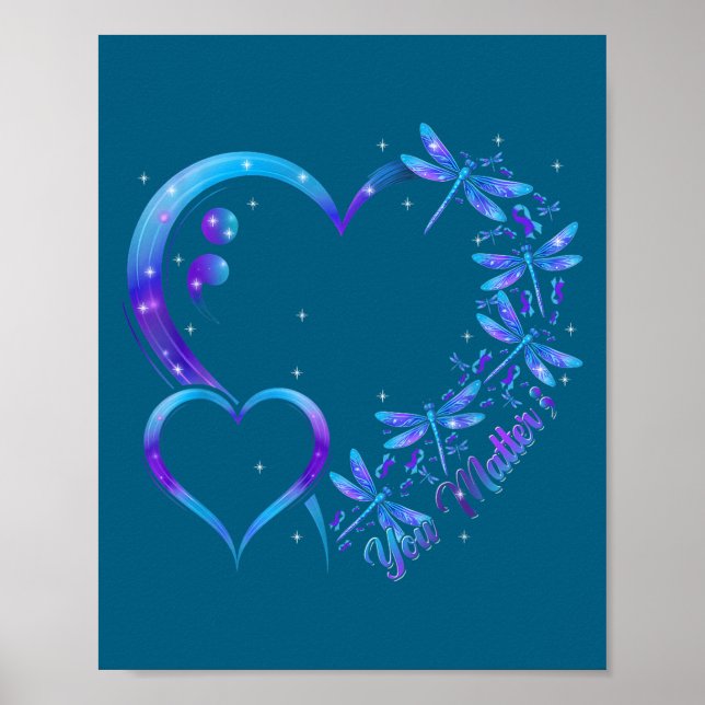 You Dragonfly Suicide Prevention Awareness Men Wom Poster (Vorne)