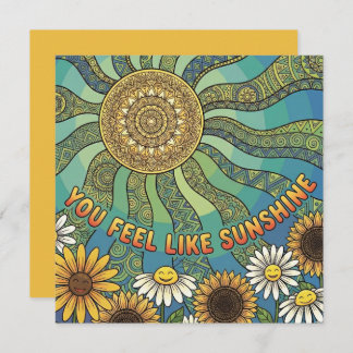 You Feel Like Sunshine Personalized Card Feiertagskarte