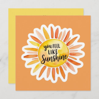 You Feel Like Sunshine Personalized Card Feiertagskarte