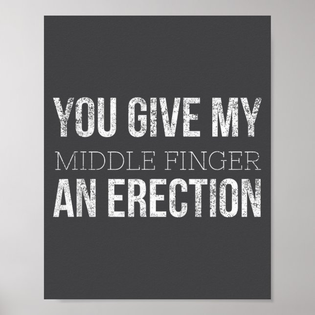 You Give My Middle Finger An Erection Angry Rage F Poster (Vorne)