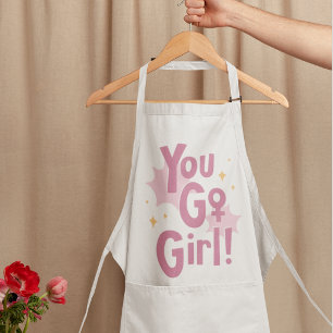 You Go Girl Inspirierendes Rosaes Schürze